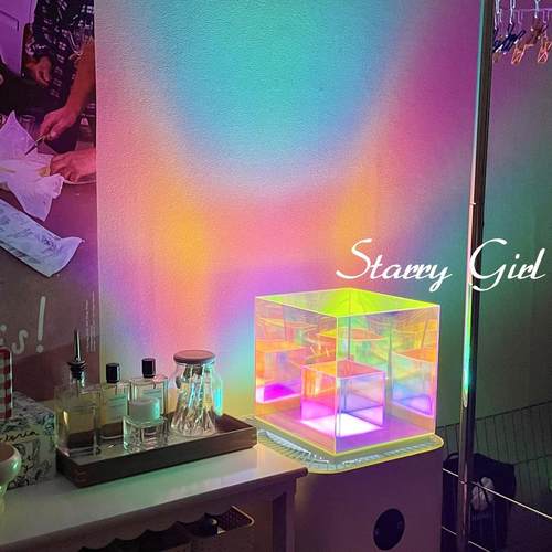 客厅桌面高级感氛围灯客厅卧室装饰灯生日台灯usb拍照房间气氛