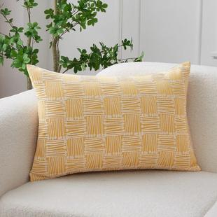 现代简约长条枕客厅沙发棉麻靠背床上靠背垫6080可拆洗靠枕午休枕