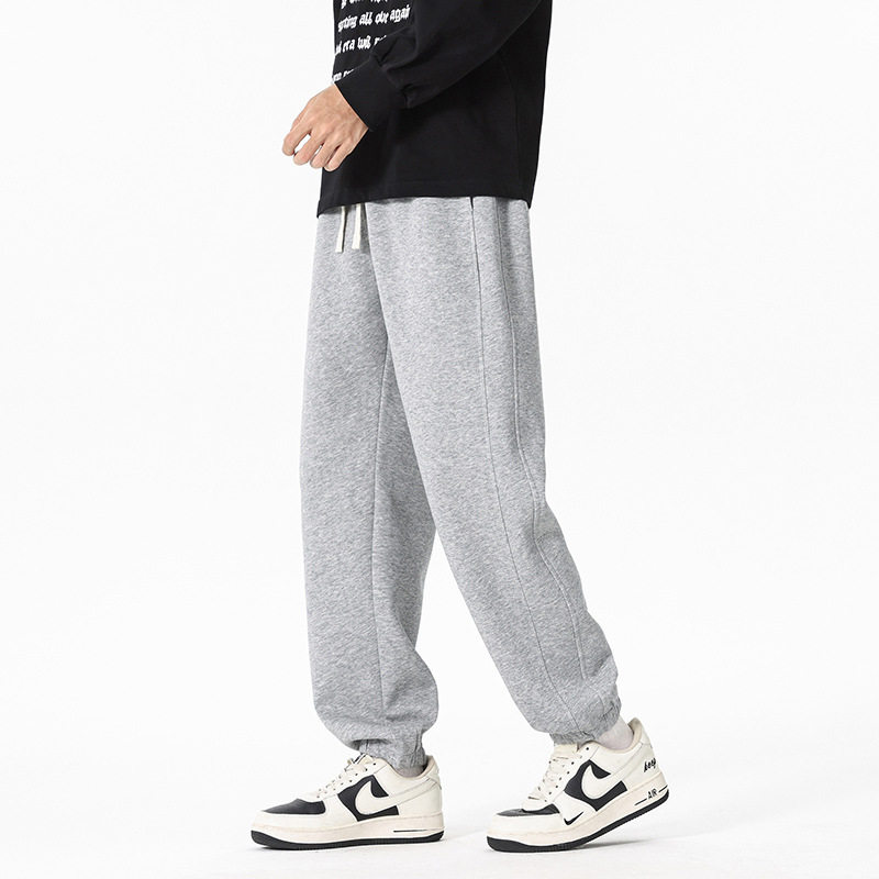 运动裤男春秋款男款束脚长裤男士灰色宽松卫裤2025新款休闲裤子男
