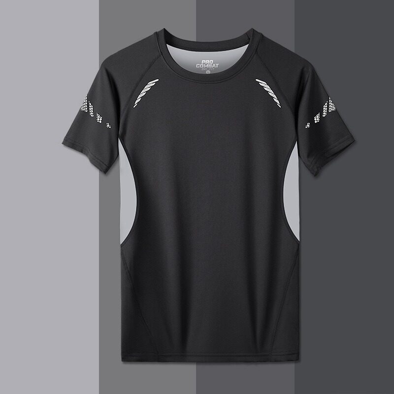 速干紧身衣男运动短袖健身T恤夏季冰丝t恤跑步上衣篮球训练骑行