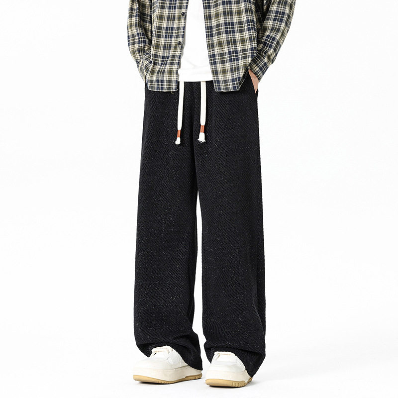 美式运动卫裤男士春秋季宽松直筒休闲裤潮牌百搭青少年男生裤子