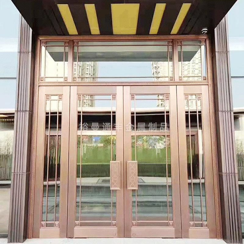 售楼处门头装修效果图 酒店售楼部装饰不锈钢大门风格设计效果图