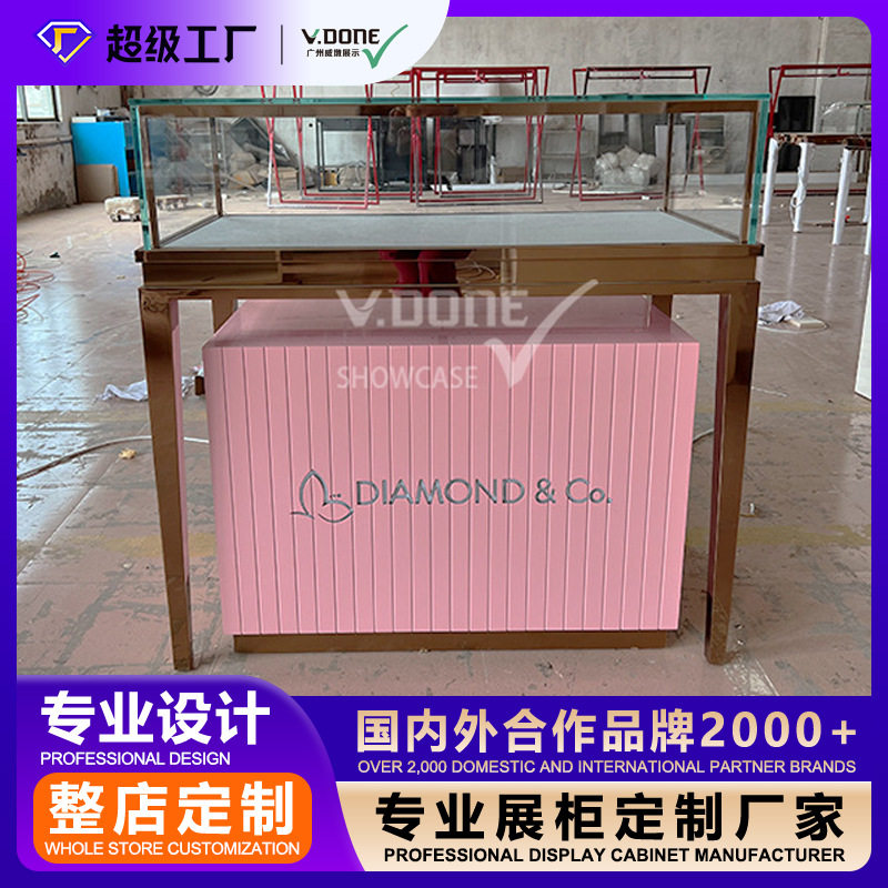 威墩定制不锈钢珠宝玻璃展柜饰品柜台展示架柜落地发光立式展示柜,商业/办公家具,灯箱布/软膜天花,淘宝优惠券,粉丝福利购,淘宝优惠卷