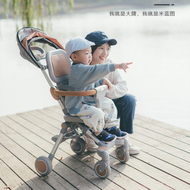 溜娃轻便折叠手推车一键收车可上