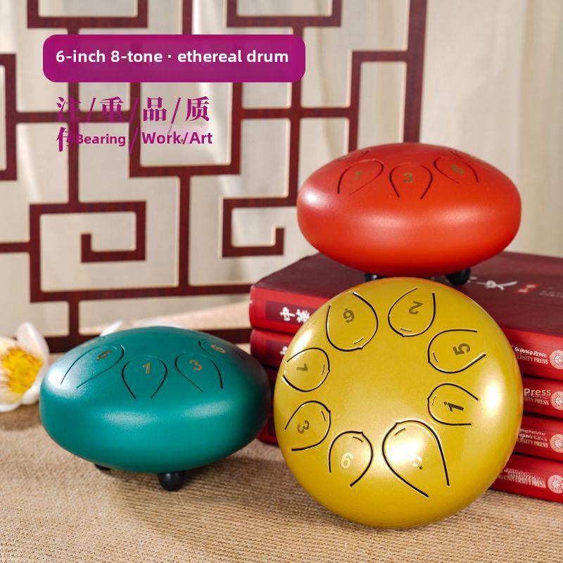 6.8寸音色五音空灵鼓钢舌免忘彩色空手碟打击幼儿启蒙乐器