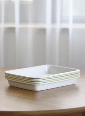 雨花石搪瓷卷边搪瓷托盘水果盘烤盘配菜盘可进巴慕达烤箱多色可选