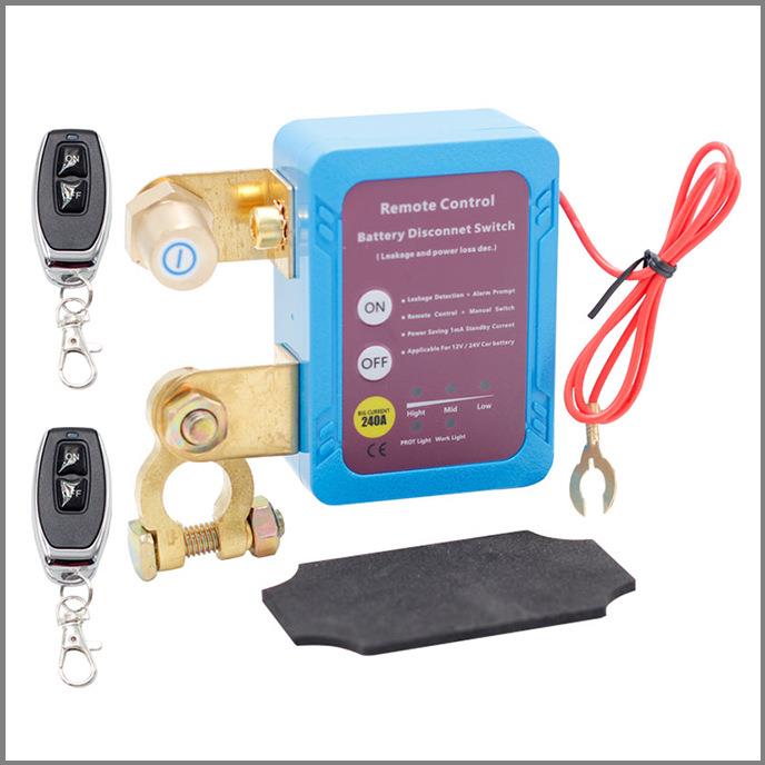 断电器汽车电瓶负极断电器12V24V防亏电漏电保护遥控手动一体