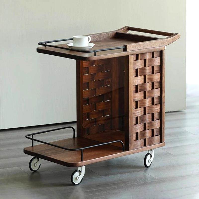 美式轻奢实木小推车可移动置物收纳柜餐厅酒柜小推车阳台沙发边柜,基础建材,脚轮/万向轮,淘宝优惠券,粉丝福利购,淘宝优惠卷
