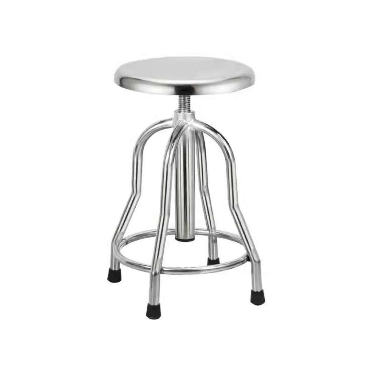 凳子不锈钢加厚304实验室车间工厂流水线圆凳螺旋升降椅 防静电凳