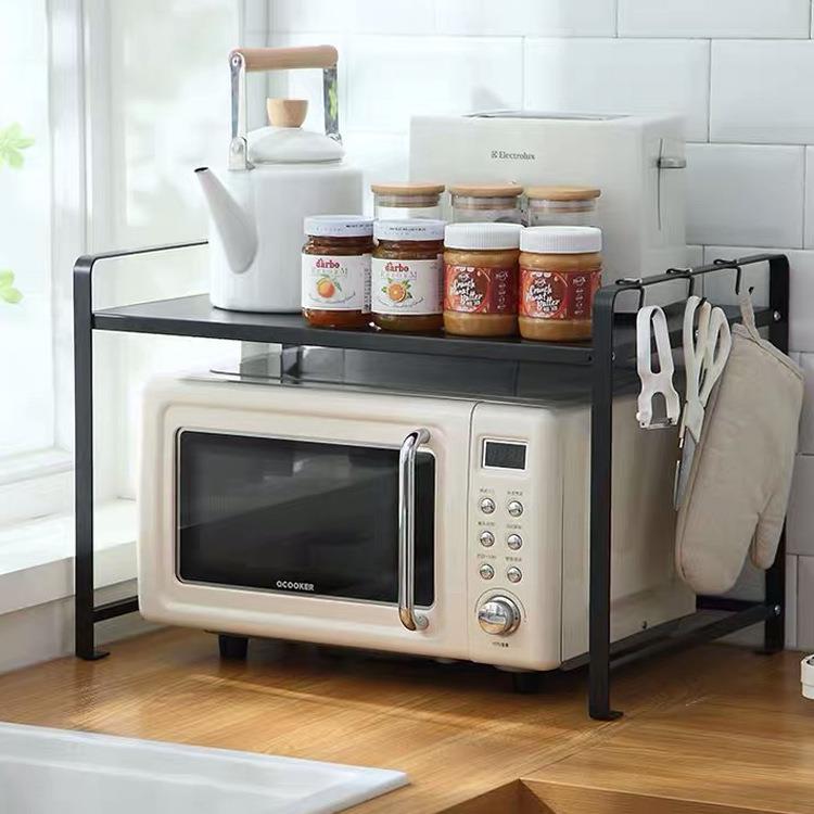 工厂厨房置物架台面式简约微波炉整理架汤锅砂锅汤勺整理用具