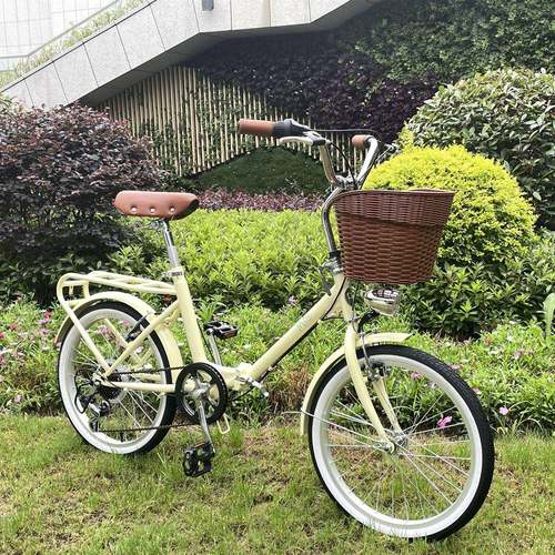 银骠网红折叠自行车豪华高档复古变速单车老爷车学生男士车淑女车