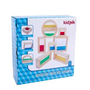 亚克力水积木彩虹荧光木制玩具早教益智响声感官8只水加鱼创意新