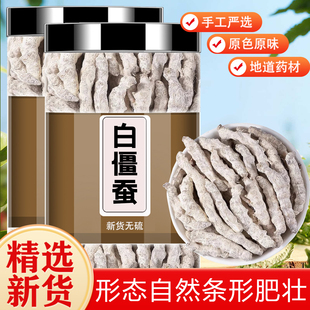 白僵蚕中药材正品旗舰店500g克僵蚕白僵虫天虫姜蚕姜虫白僵蚕粉