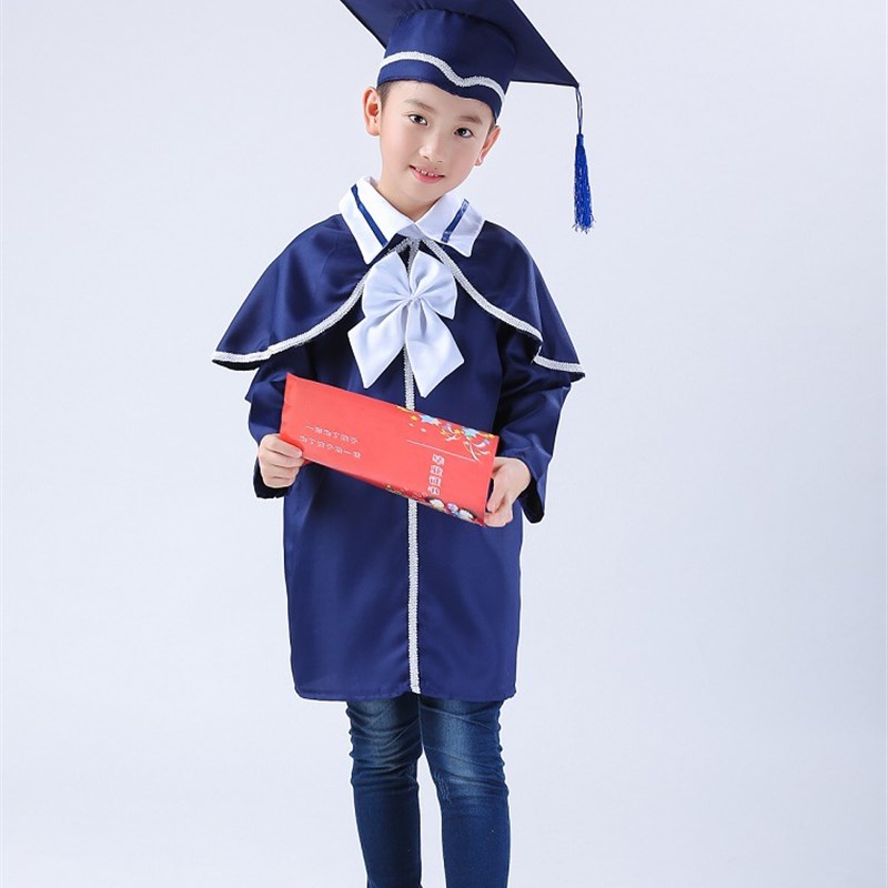 儿童服幼c儿园毕业照学士服小学生演出服毕业礼服帽表演服