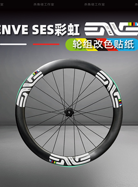 2024波加查伦巴第彩虹ENVE SES 4.5公路自行车轮组贴纸改色轮圈毂