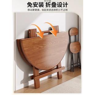 摆小桌子可折叠桌餐简家用小见详情桌户型易圆桌出租屋户外便携摊