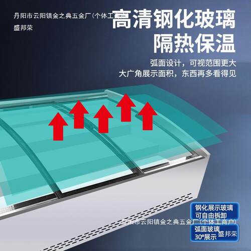 三层梯式263藏保鲜展示柜海鲜冷冻冰台式摆摊三轮台车炸串水冷果
