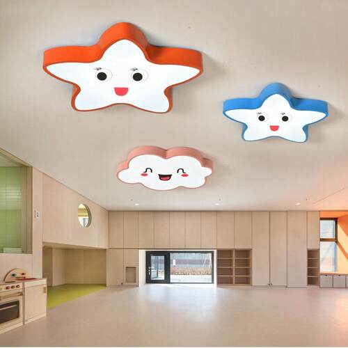 幼儿园吊灯型造灯月亮朵云星星吸月亮灯太阳儿童卡通云朵吊灯教室
