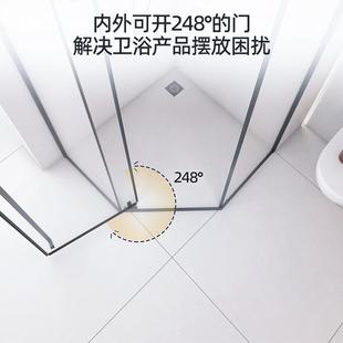 隔极简钻石型淋550浴房浴室家用干湿分卫离断玻璃门间洗澡生简易