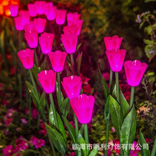 灯ed郁金77香地程插亮化工仿真l花装饰灯户外防水庭院灯草坪景观