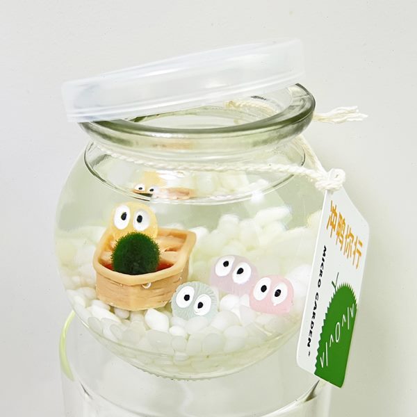 海藻球生态瓶桌面小宠物趣味大学宿舍马里莫工位绿植组合水生礼物