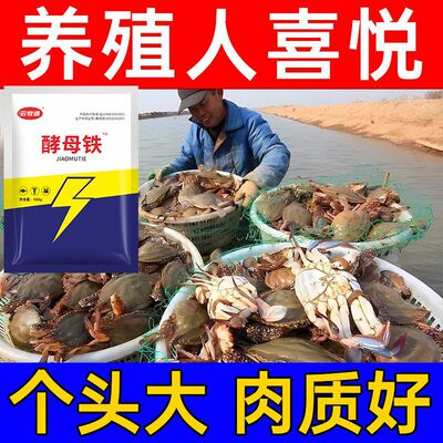 酵母铁虾蟹红嘴补钙脱壳多元速补满膏满黄穿心红增重有活力促生长