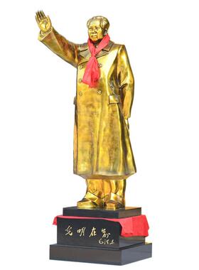 毛主席铜像毛爷爷挥手像大型树脂全身站像公司大厅广场摆件1.83米