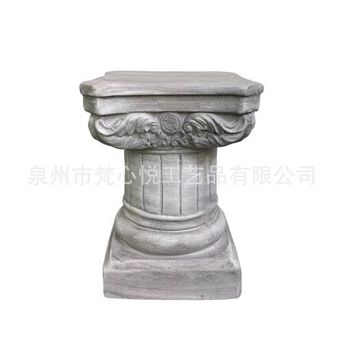 欧式做旧花盆底座罗马柱摆件婚礼道具花园婚庆复古罗马柱庭院装饰