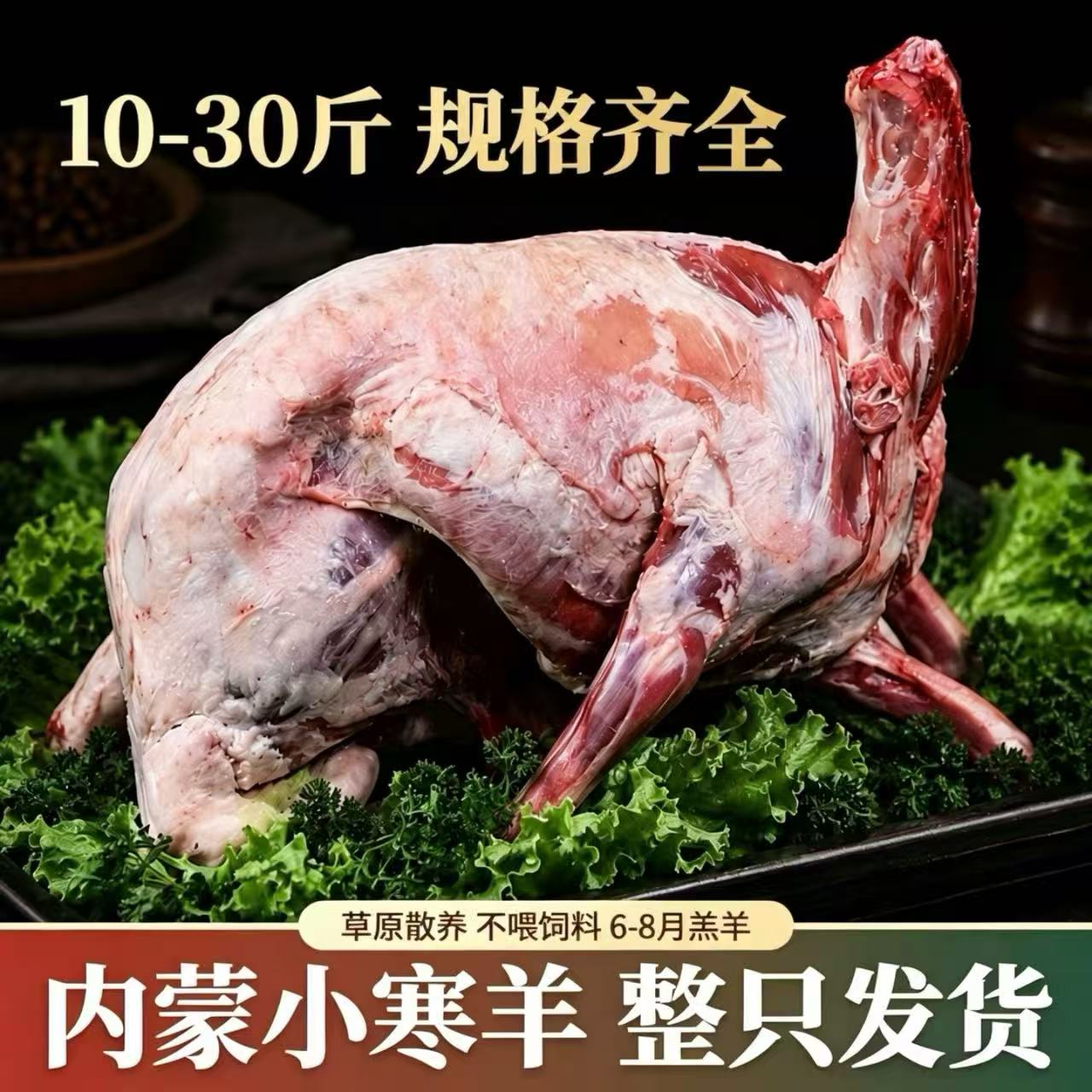 内蒙锡林新鲜烤全羊整只10-40斤酒店商用送礼年货礼盒装白条羔羊