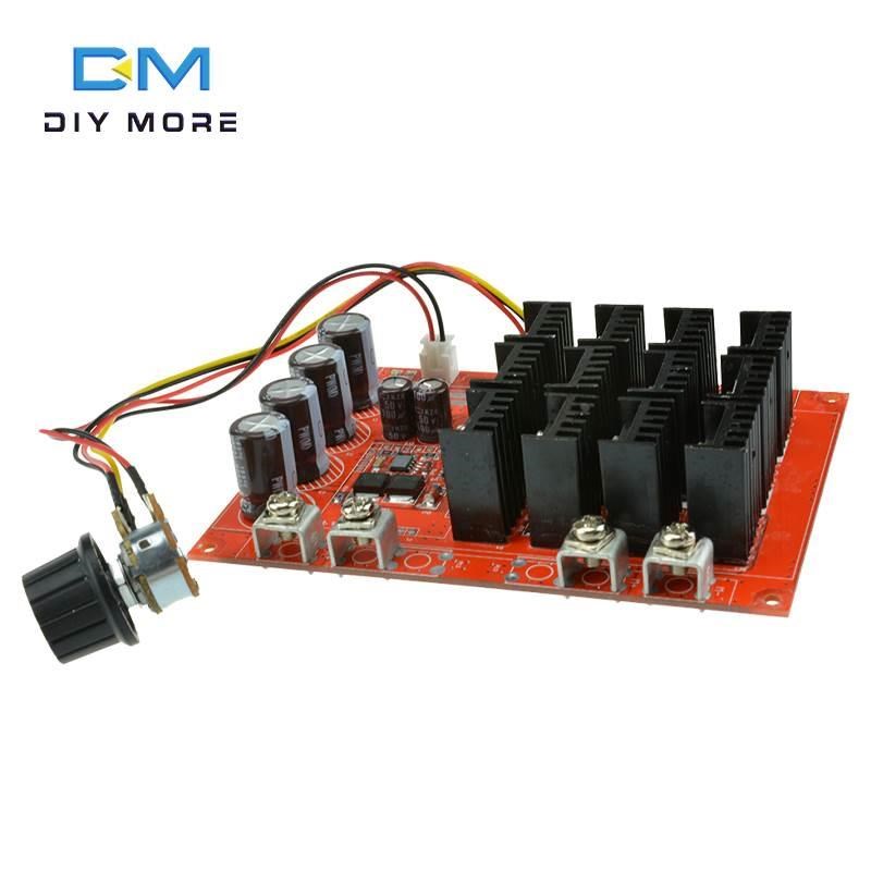 60A3000W电机调速板直流12V24V48V DC10-50V电机马达调速器带开关