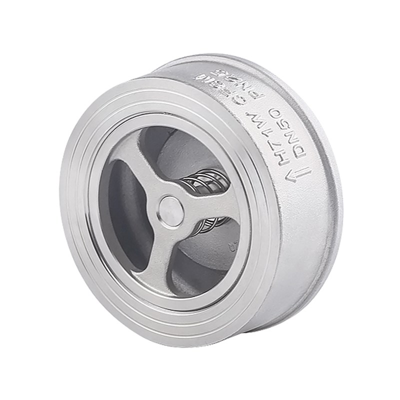 H71不锈钢对夹式止回阀201 304不锈钢单向阀阀门止回阀DN25 40 50