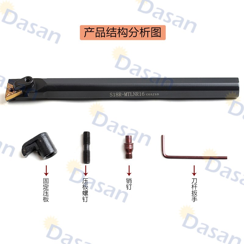 95度数控内孔刀杆S20R-MTLNR16 S25S-MTLNR16车床机夹车刀镗孔刀