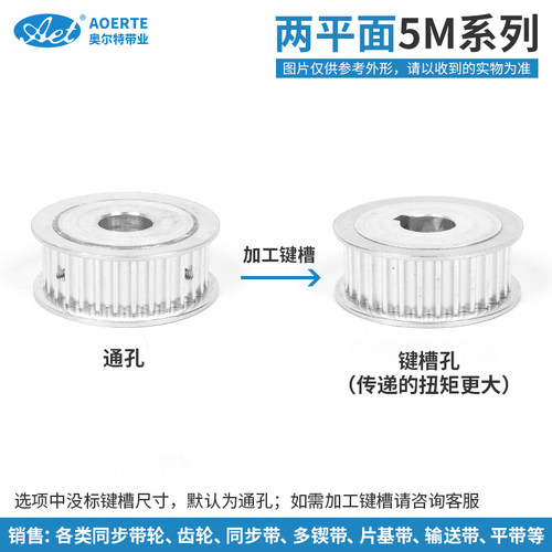 同步带轮 铝合金5M40齿 40T 皮带轮套装机械传动轮15带宽 同步轮