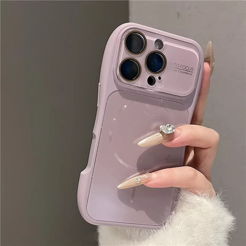 适用iPhone17promax手机壳新款15ins高级感14小蛮腰磁吸17pro秒变大视窗16promax时尚苹果17简约13硅胶防摔女