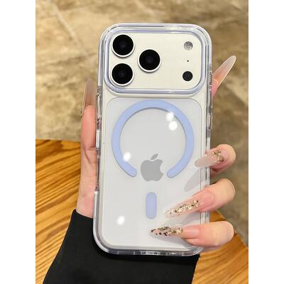 创意高透双色磁吸适用苹果