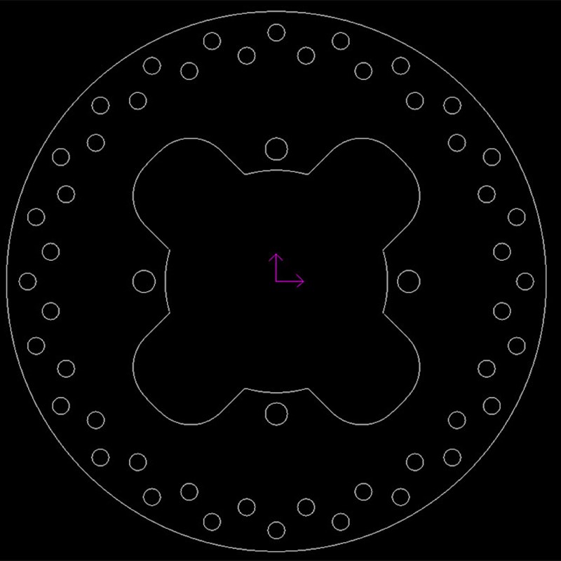 摩托车电动车刹车碟刹车盘浮动盘定做凯旋虎1050后刹车盘255外径