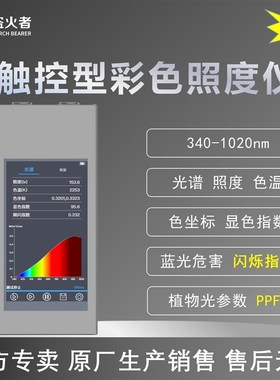 HP350BFIR光谱闪烁照度计测量蓝光危害近红外PPFD多功能频闪显示