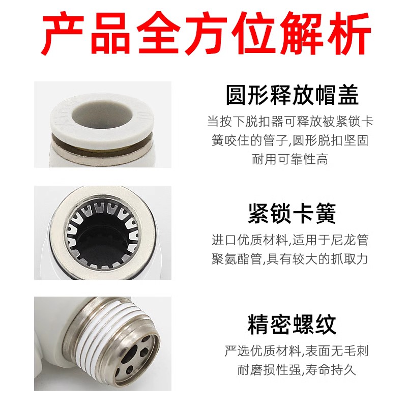 气动气缸调速阀8mm气管节流阀vsl8-02可调节气头sl4-m5调气阀接头