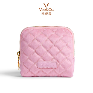 唯伊辰新品粉色丝绒便携珠宝黄金精巧时尚首饰收纳包高档生日礼物