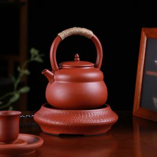 茶具 潮州工夫茶纯手工烧水壶家用大容量煮茶壶电陶炉红泥跳刀套装
