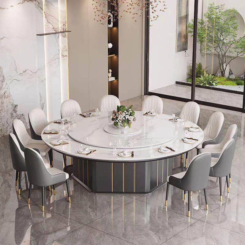 岩板电动餐桌酒店包厢商用饭厅会所饭店大坪数2米3米15人大圆桌,住宅家具,岩板餐桌,淘宝优惠券,粉丝福利购,淘宝优惠卷