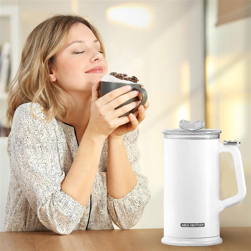 110V全自动起奶器家用电动起奶壶冷热搅拌热牛奶杯拉花杯