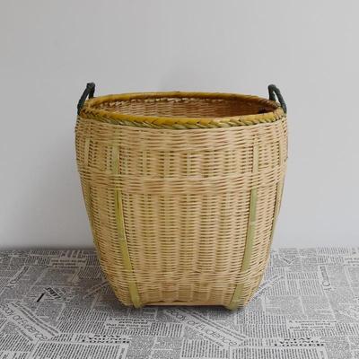 纯手工竹编筐子竹黄大竹筐篓子超市饭店展示收纳篮竹箩筐擡篓特价