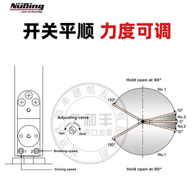 纽森无下轨折叠门五金配件卫生间三折叠推拉门吊轨轨道全套滑轮