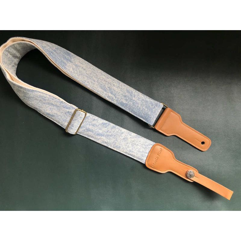 不羁的牛仔纯手工含海绵垫层纯色吉他背带贝斯背带Guitar strap