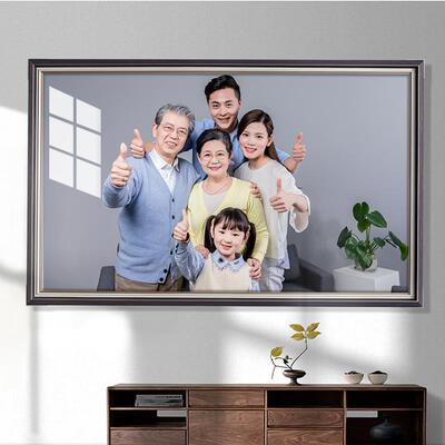 全家福洗照片相框挂墙放大照片打印加相框简约实木客厅大尺寸框架