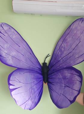 仿真锻纸大蝴蝶紫色经典福蝶家居装饰美陈摆件花艺点缀立体纸蝴蝶