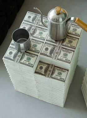 美金凳子nigo同款网红美元钞换鞋凳客厅潮流个性摆件装饰创意软装