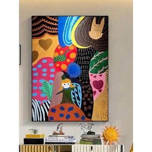 马蒂斯抽象装 饰画壁龛艺术客厅背景墙挂画多巴胺入口过道餐厅壁画