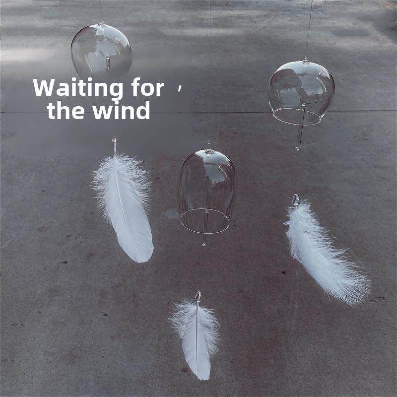 MR ZHANG玻璃风铃原创【等风来】羽毛风铃少女生日礼物唯美简约男